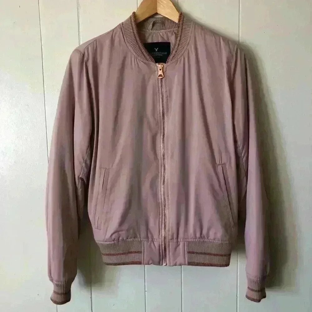 American Eagle Outfitters Zip Up Bomber Jacket Size S - Picture 1 of 8